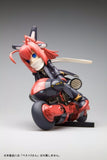 hoihoi-san model kit riding on top of red and black HoHoi-San Legacy IDXU-OBR-00 Oboro