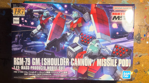 HGUC 1/144 GM (Shoulder Cannon/Missile Pod) Unboxing/Build/Review