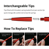 AT-FB01 Fine Brush w/ Replaceable Point Tip (Red)