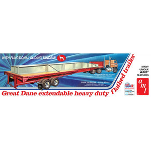 AMT 1:25 Great Dane Extendable Heavy Duty Flatbed Trailer