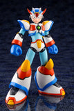 Mega Man X Max Armor in blue, white, orange, and yellow armor