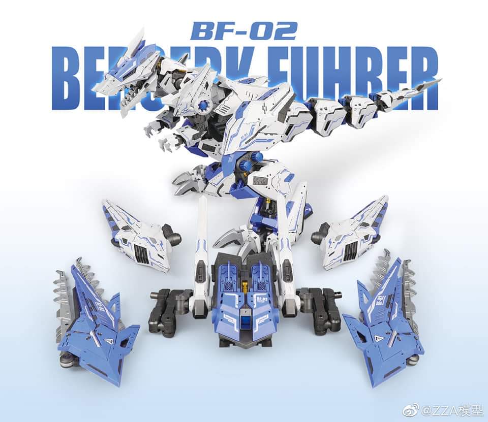 ゾイド　BF-02 BERSERK FUHRER ロボットモデル ZA Model 1/72 BF-02 Berserk Fuhrer Model Kit White Blue