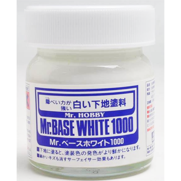 Mr Base White 1000 Surfacer 40mL @ Impulse Hobbies