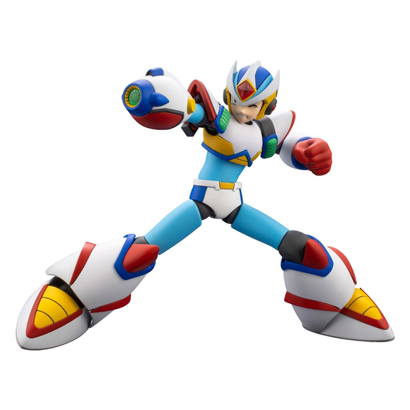 Megaman X X Second in blue, white, red, & yellow armor with cannon arm in attack pose