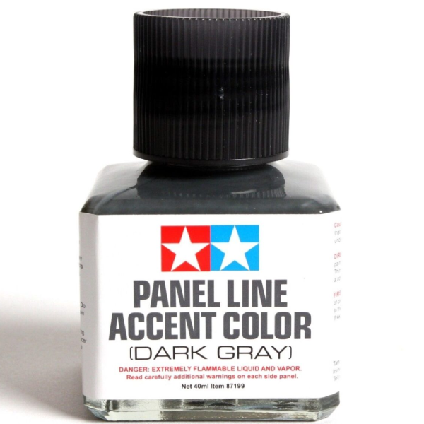 Tamiya Dark Gray Panel Line Accent Color (40ml Bottle) 