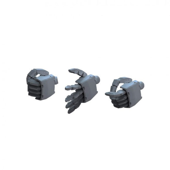Three different Builders Parts hand options for Gunpla/Bandai Kits
