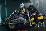 The Hunter's Poem Arya with motor bike and mecha dog